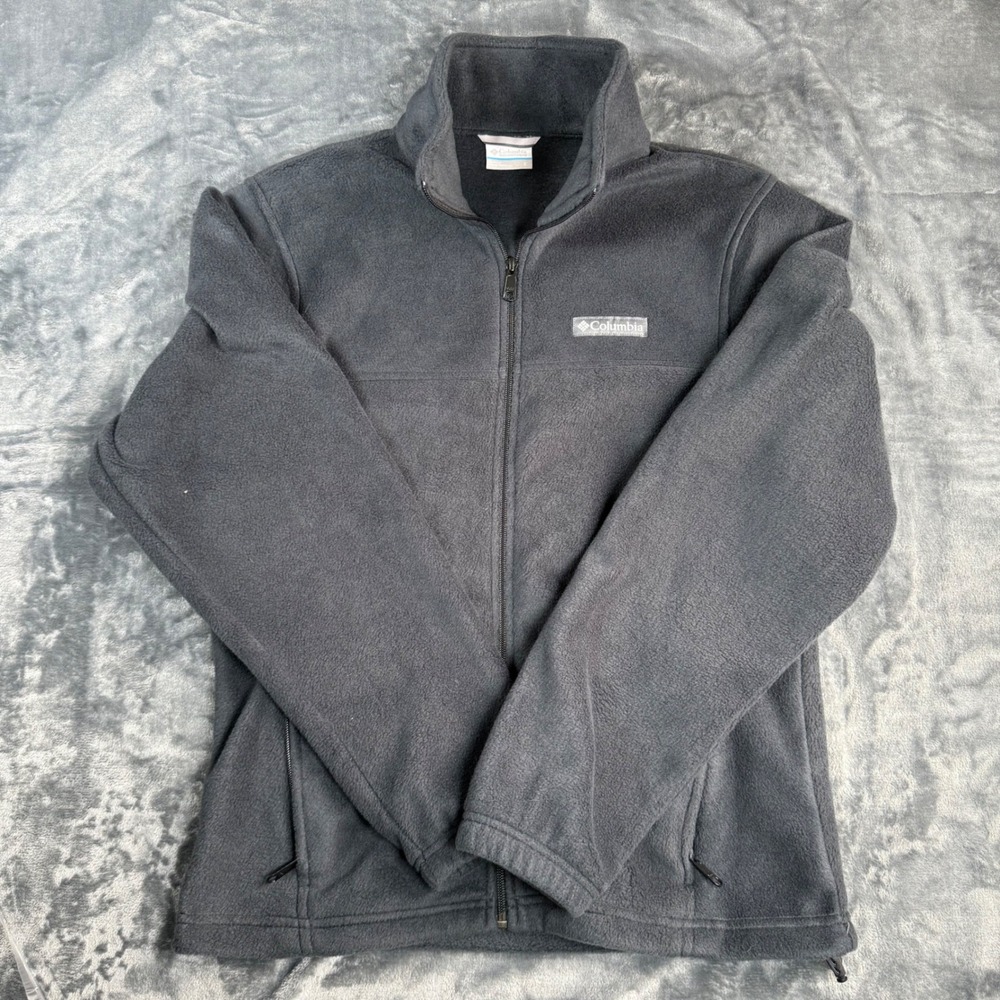 Columbia Fleece Jacket Full Zip Gray Womens Small Lightweight Warm Cozy
